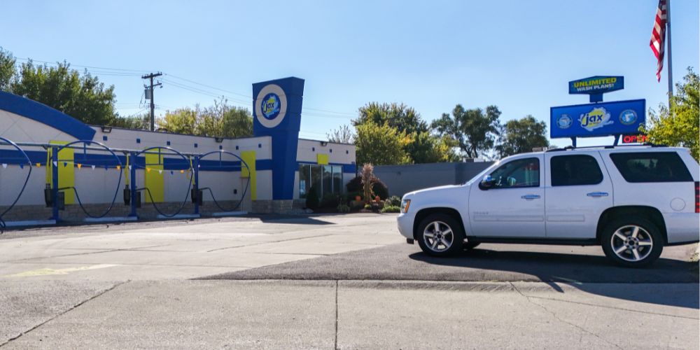 Jax Car Wash Eastpointe exterior automatic wash bays