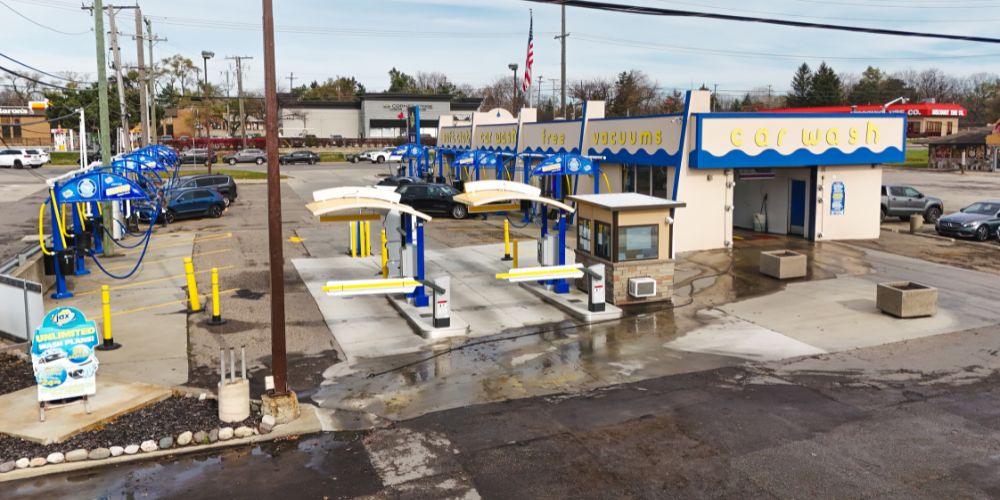 Jax Car Wash West Bloomfield exterior self serve bays