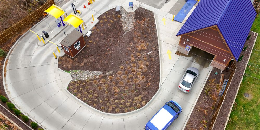 Jax Car Wash Howell aerial wash entrance lanes