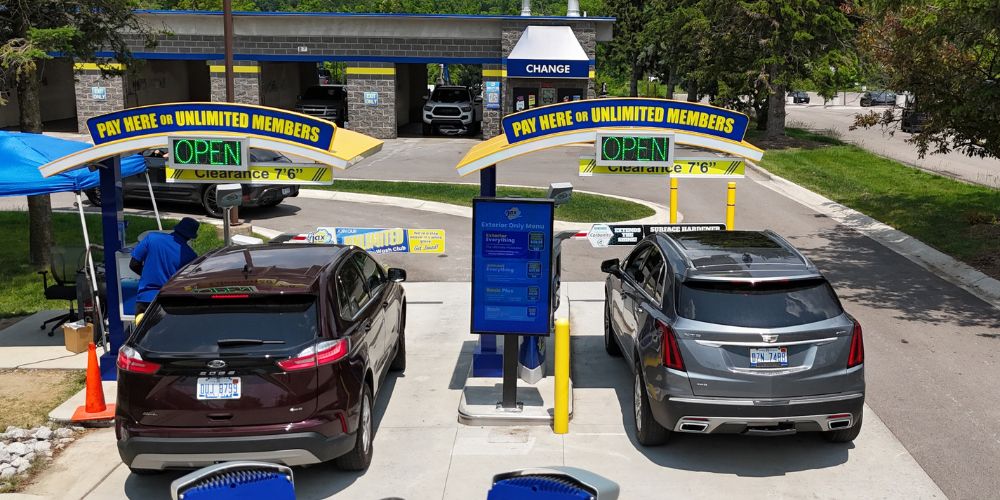 Jax Kar Wash Brighton pay station entry lanes