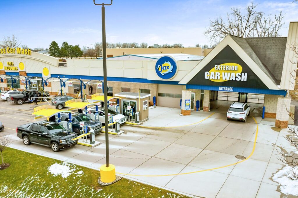 Jax Kar Wash Clinton Township exterior car wash entrance