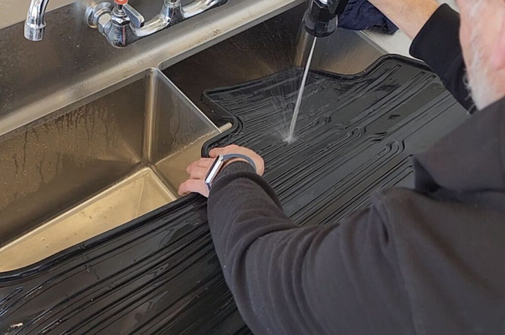Mat cleaning process