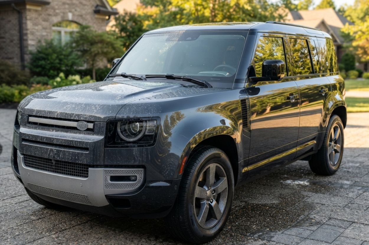 SUV parked in a residential driveway.